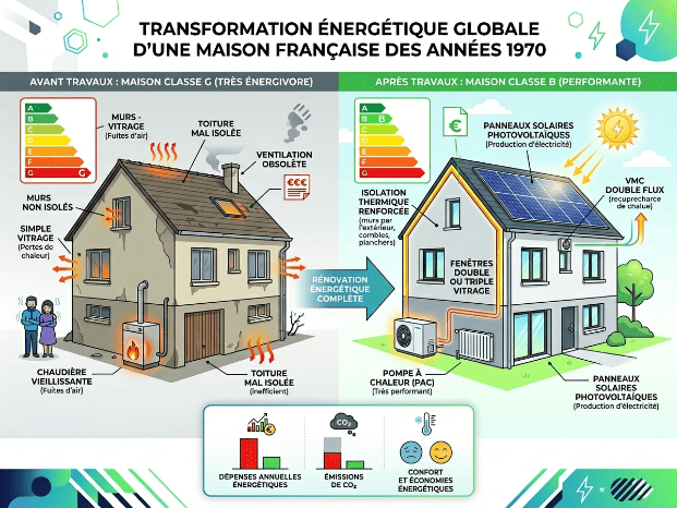 Infographie avantage de la renovation energetique
