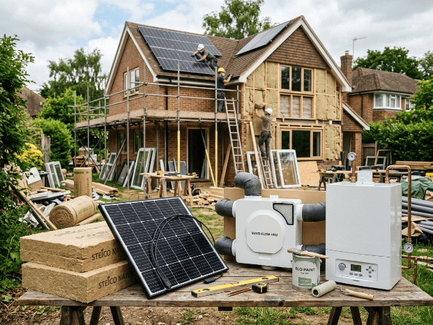 Un chantier de rénovation énergétique