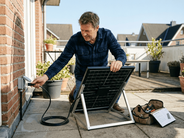 insttalation de paneau solaire plug and play