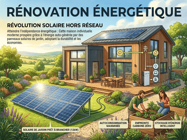 les panneaux solaire plug and play dans le jardin